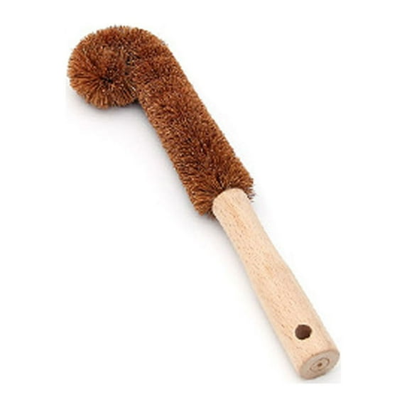 Kitchen Wooden Handle Coconut Fiber Cleaning Brush Dish Bottle Scrub Wash Tool
