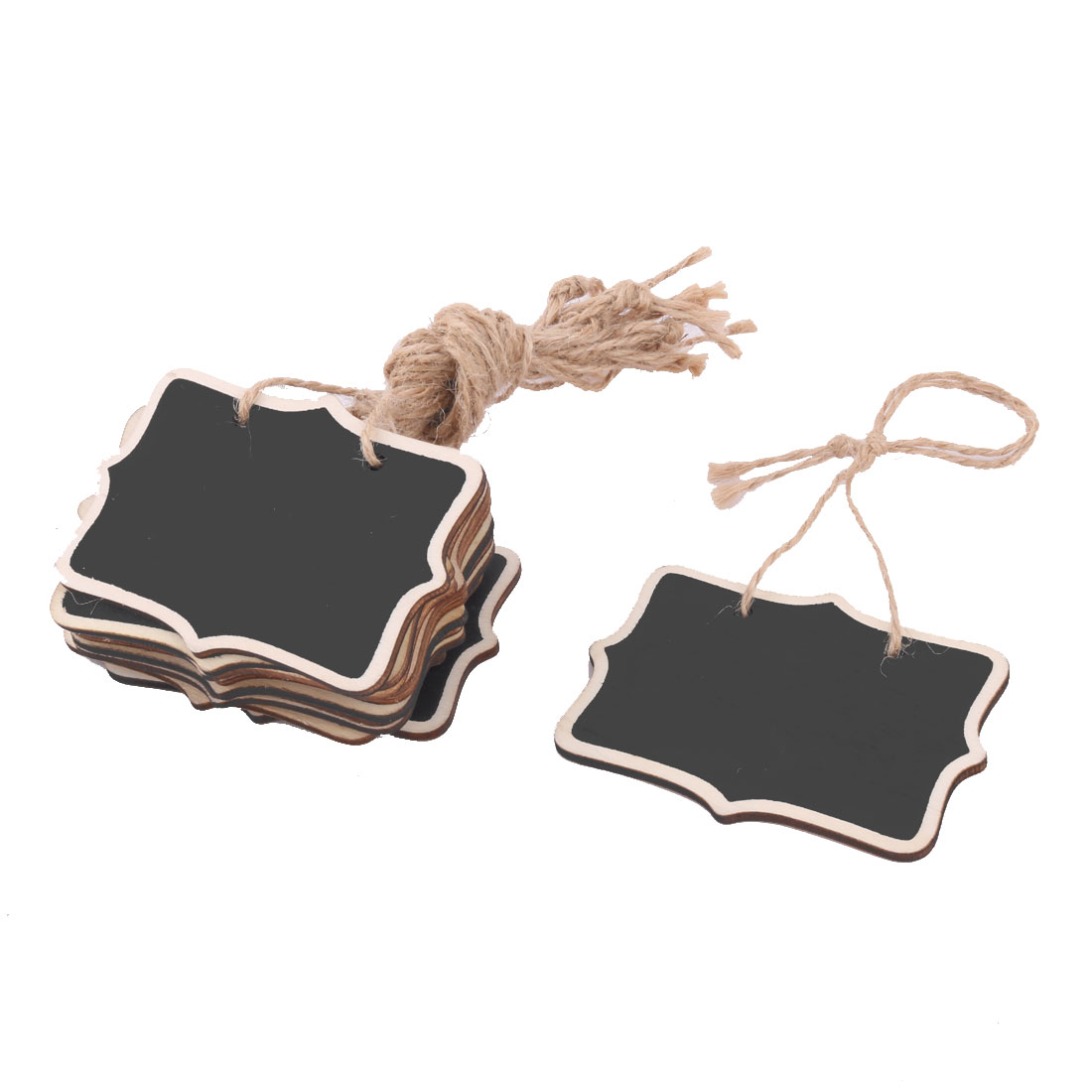Kitchen Wooden Message Memo String Hanging Chalkboard Blackboard 12pcs
