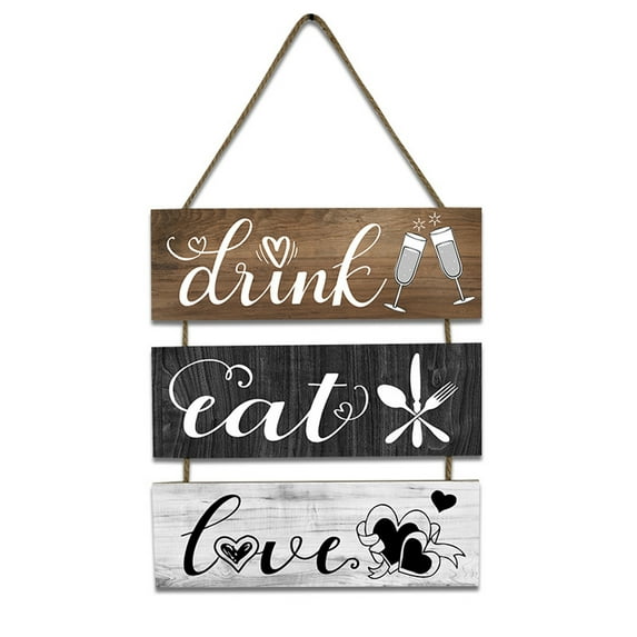 Kitchen Wooden Signs Coffee Bar Home Decoration Accessories Background Simple Listing Signs