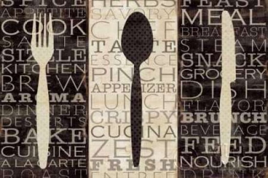 Kitchen Words Trio Canvas Art - Pela Studio (24 x 36)