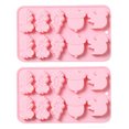 thumbnail image 1 of Kitchen baking mold -10-hole squirrel acorn leaf silicone mold leaf baking tool ice cube cake dripping mold - pink, 1 of 5