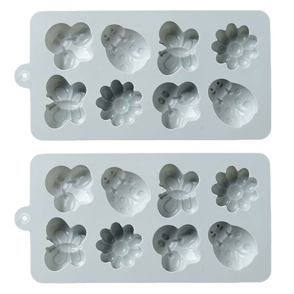 Kitchen baking mold-bug flower silicone cake mold handmade soap chocolate ice cube DIY baking mold - blue