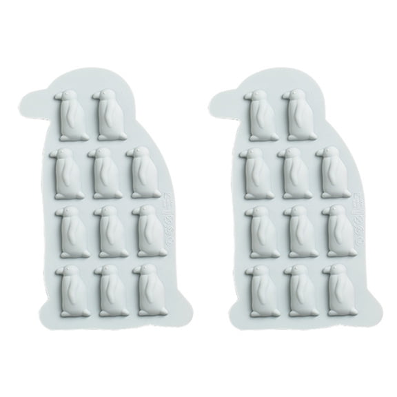 Kitchen baking mold-cute super cute penguin ice cube silicone mold chocolate candy mold DIY fudge mold - blue