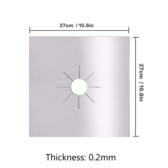 Kitchen cleaning appliances Cleaning Tool Kitchen Gadget For Dish Washing Teflon Silver 4PC Gas Stove Cleaning and Protective Pad
