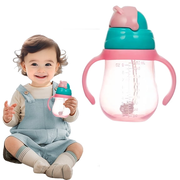 Kitchen cups Kitchen Organizers 260/330ml Portable Baby Leak Proof Drinking Water Bottle Cup With Handles