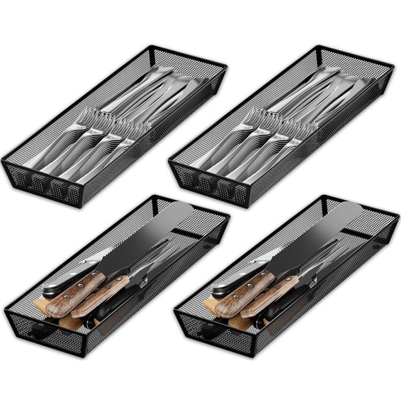 Kitchen drawer organizer - silverware utensil organizer for kitchen drawer,silverware tray in drawers