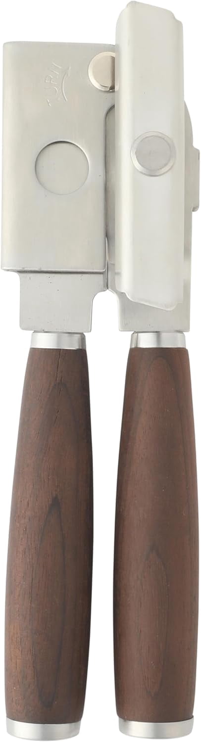 Kitchen essentials walnut and stainless steel/heavy duty can opener and bottle opener with walnut handle