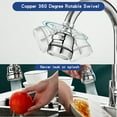 thumbnail image 1 of Kitchen extender spray nozzle sink sprayer oxygenating nozzle head replacement for washbasin head change - unlimited angle - movable kitchen sink extender - for face washing, shampooing use, 1 of 9