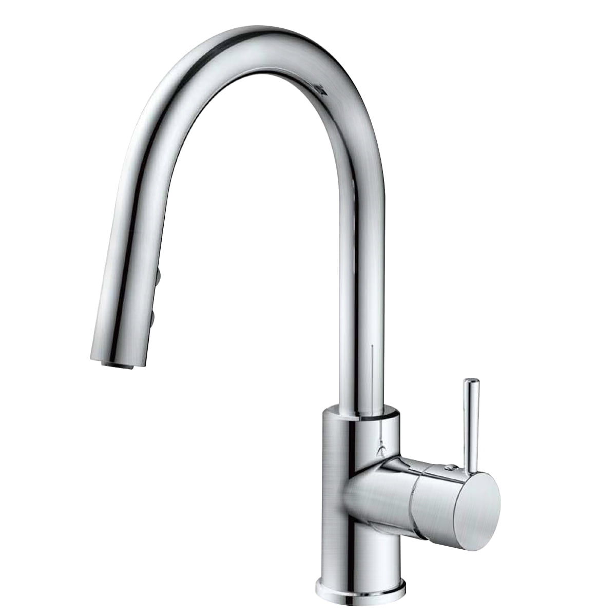 Stainless Steel High Arc Kitchen Faucet with Pull Down Sprayer