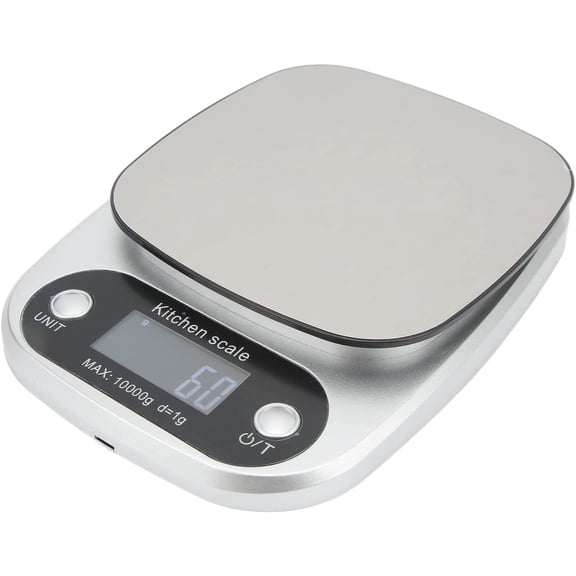 Kitchen food scale, LED blue backlight screen digital kitchen scale, clear numbers, measure net weight, suitable for baking cooking