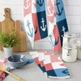 thumbnail image 1 of Kitchen for Utensils Towel Cleaning Household Tableware Cloth Dish Towel Hand Kitchen Microfiber Anchor Sea Splice, 1 of 6