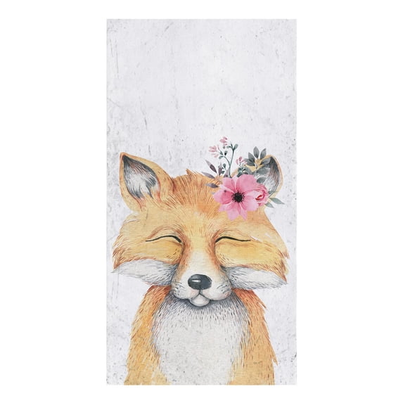 Kitchen for Utensils Towel Cleaning Household Tableware Cloth Dish Towel Hand Kitchen Microfiber Animal Rabbits Heads Wreaths