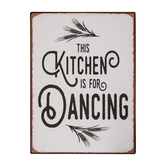 Kitchen is for Dancing Distressed Metal Sign for Farmhouse Kitchen Signs Wall Decor