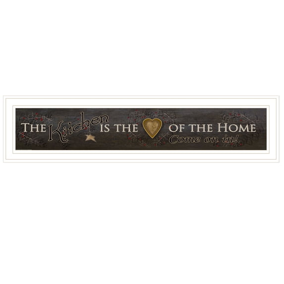 TrendyDecor4U Kitchen Is The Heart Of The Home Framed Print ME53HK-226G
