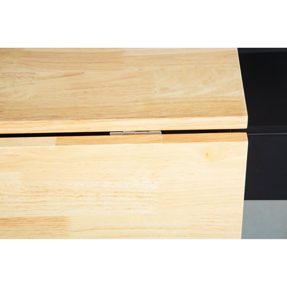 Kitchen island with silver metal handle drawers and cabinet for stylish storage