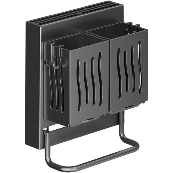 Kitchen knife Holder, Chopstick Holder, Mmulti-function Wall Mounted Ventilation Knife Block, Protect Knives Storage Organizer Rack for Family, Restaurant