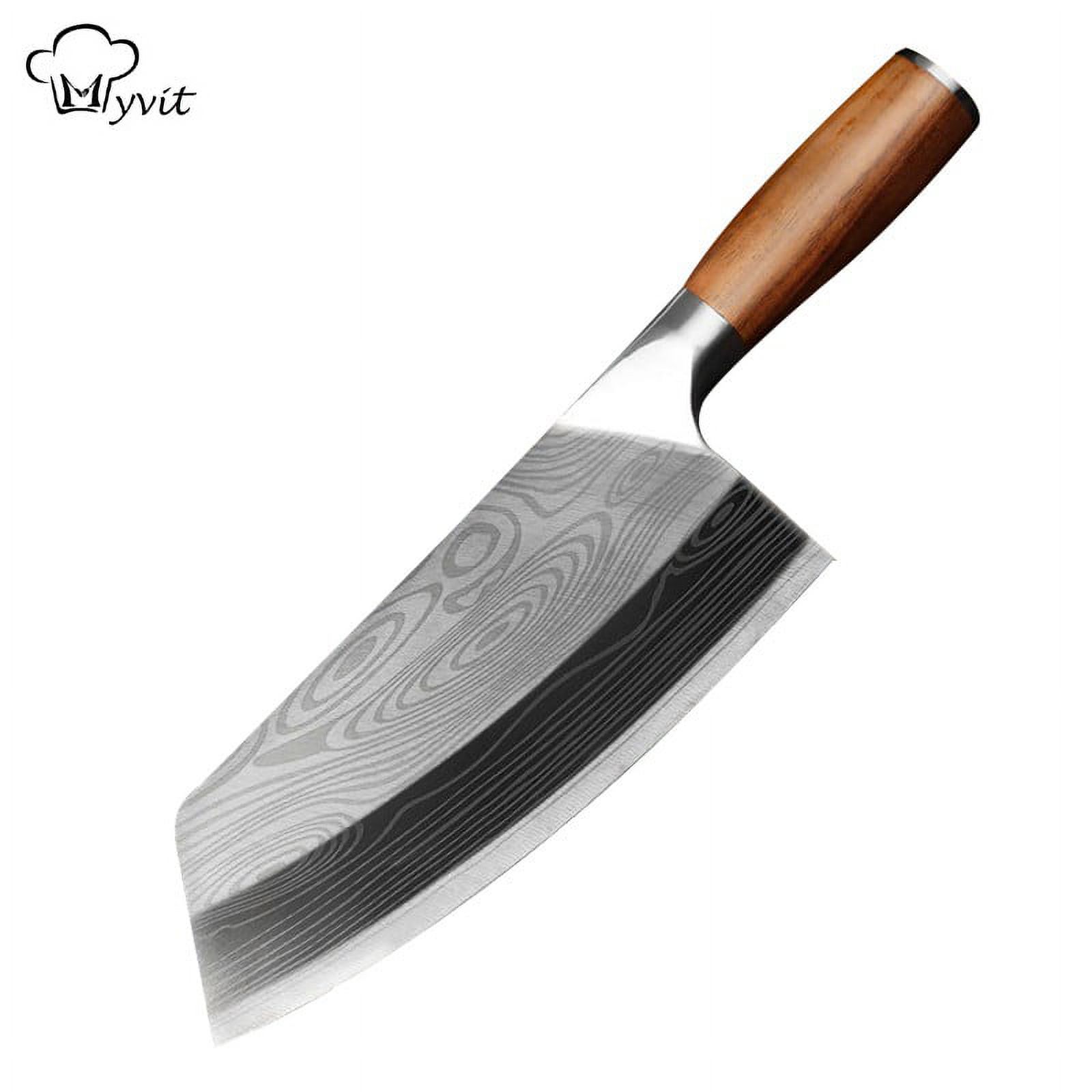 MYVIT 5CR15 Chef Knife 7 inch Chinese Kitchen Knives Meat Vegetables  Slicing Knife Super Sharp Blade Stainless Steel Cleaver