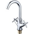 Kitchen revolving Sink Faucet Bathroom Basin Single Hole Double Handle