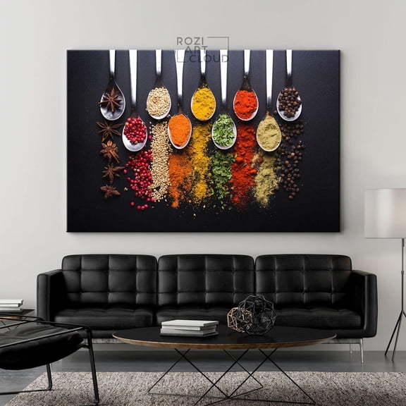 Kitchen spices wall art, herbs wall decor, food art colorful artwork print, moms, Unframed Paper Poster 11x14in