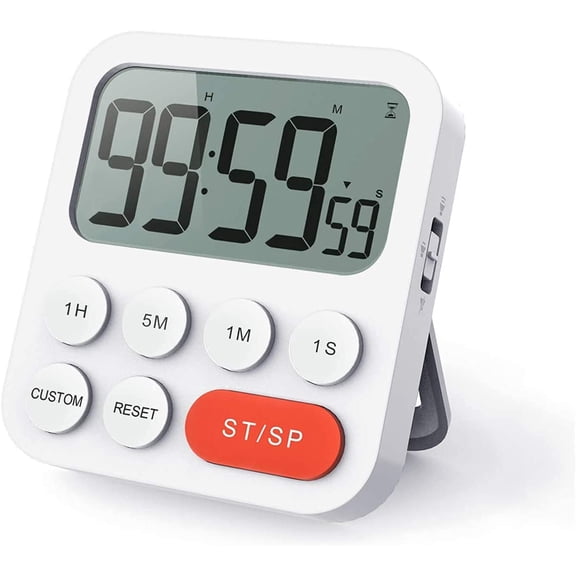 Kitchen timer, kitchen timer, digital timer stopwatch, and countdown, with custom mode, 3 volume levels for inspection, meetings, and no noise