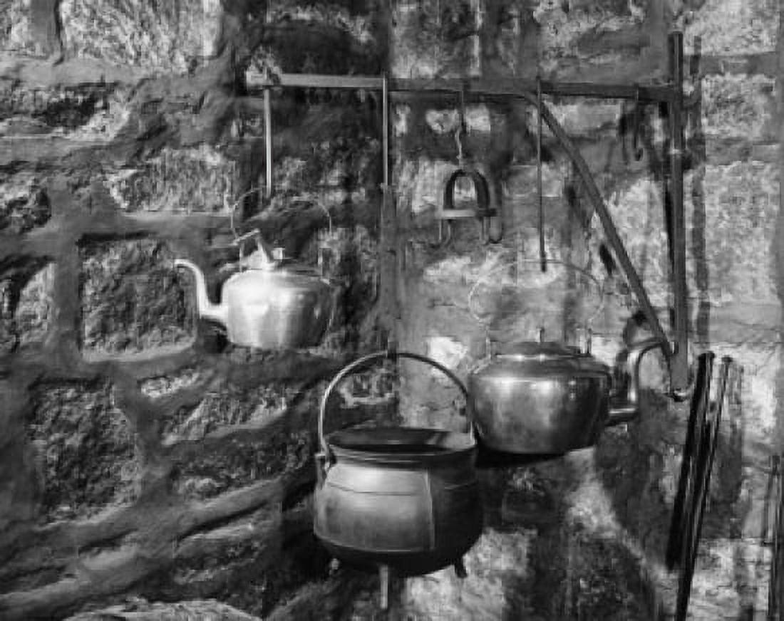 Kitchen utensils hanging on a rod Canvas Art - (18 x 24)