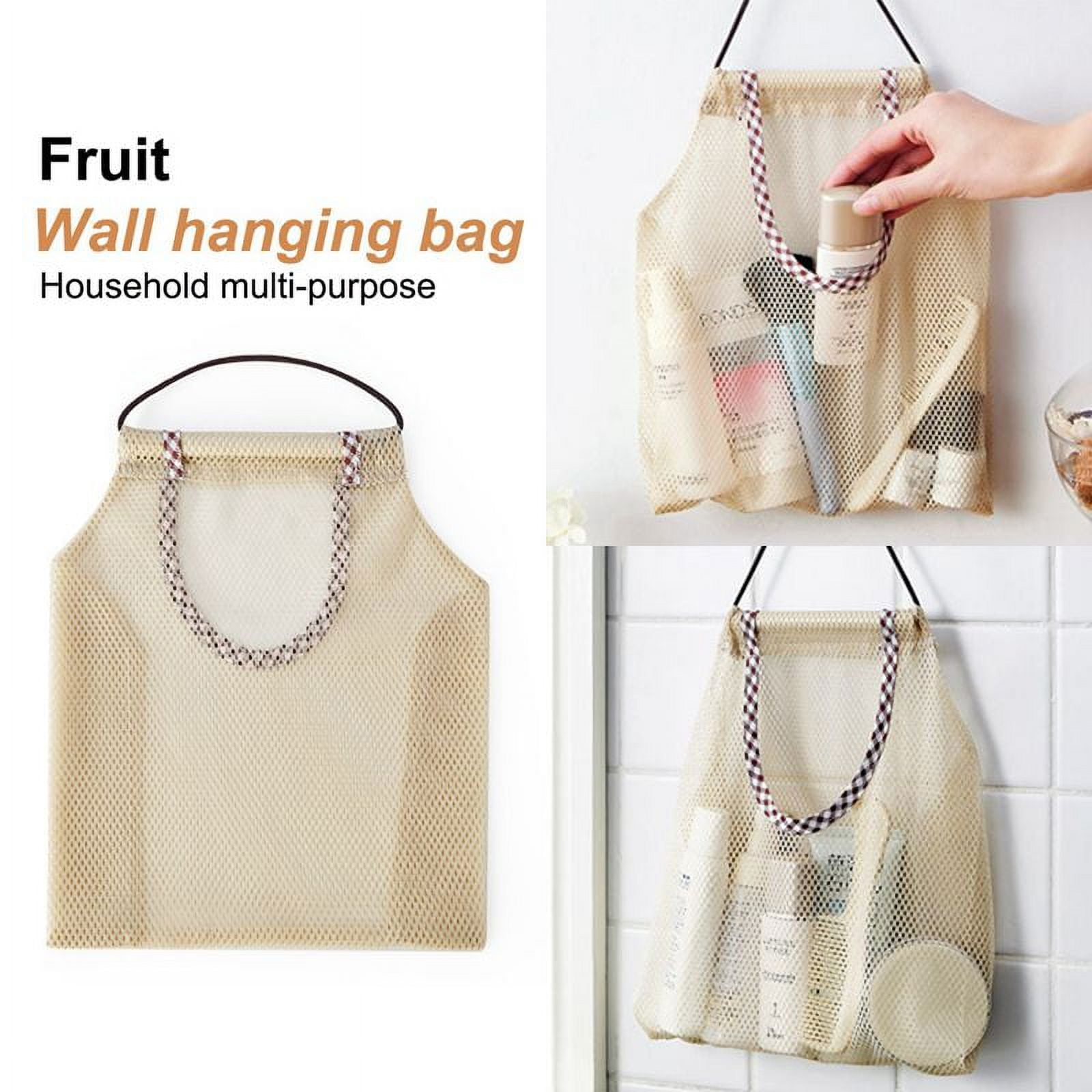 Kitchen vegetable storage bag home multi fruit wall hanging bag