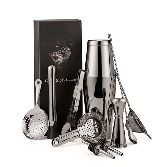 Kitchen ware,Stainless Steel Cocktail Shaker Set Cocktail Set 11-piece All-inclusive Cocktail Steel Cocktail Shaker Set 11-piece Cocktail Kit Set Kitchen Ware 11-piece Drink
