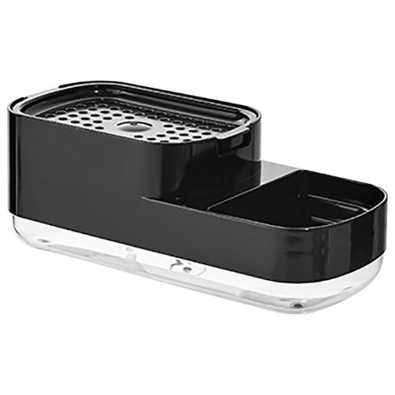 Kitchen with Sponge Scrub Pot Cleaning Soap Box Press Type Detergent Dispenser