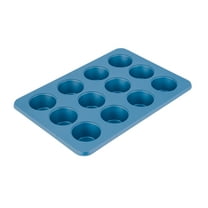 KitchenAid 12-Cup Aluminized Steel Nonstick Cupcake Pan and Muffin Tin, Blue Velvet