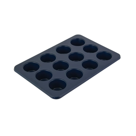 KitchenAid 12-Cup Aluminized Steel Nonstick Cupcake Pan and Muffin Tin, Ink Blue