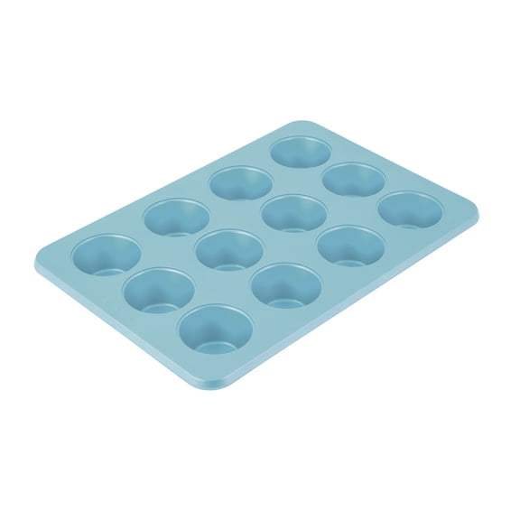 KitchenAid 12-Cup Aluminized Steel Nonstick Cupcake Pan and Muffin Tin, Mineral Water Blue