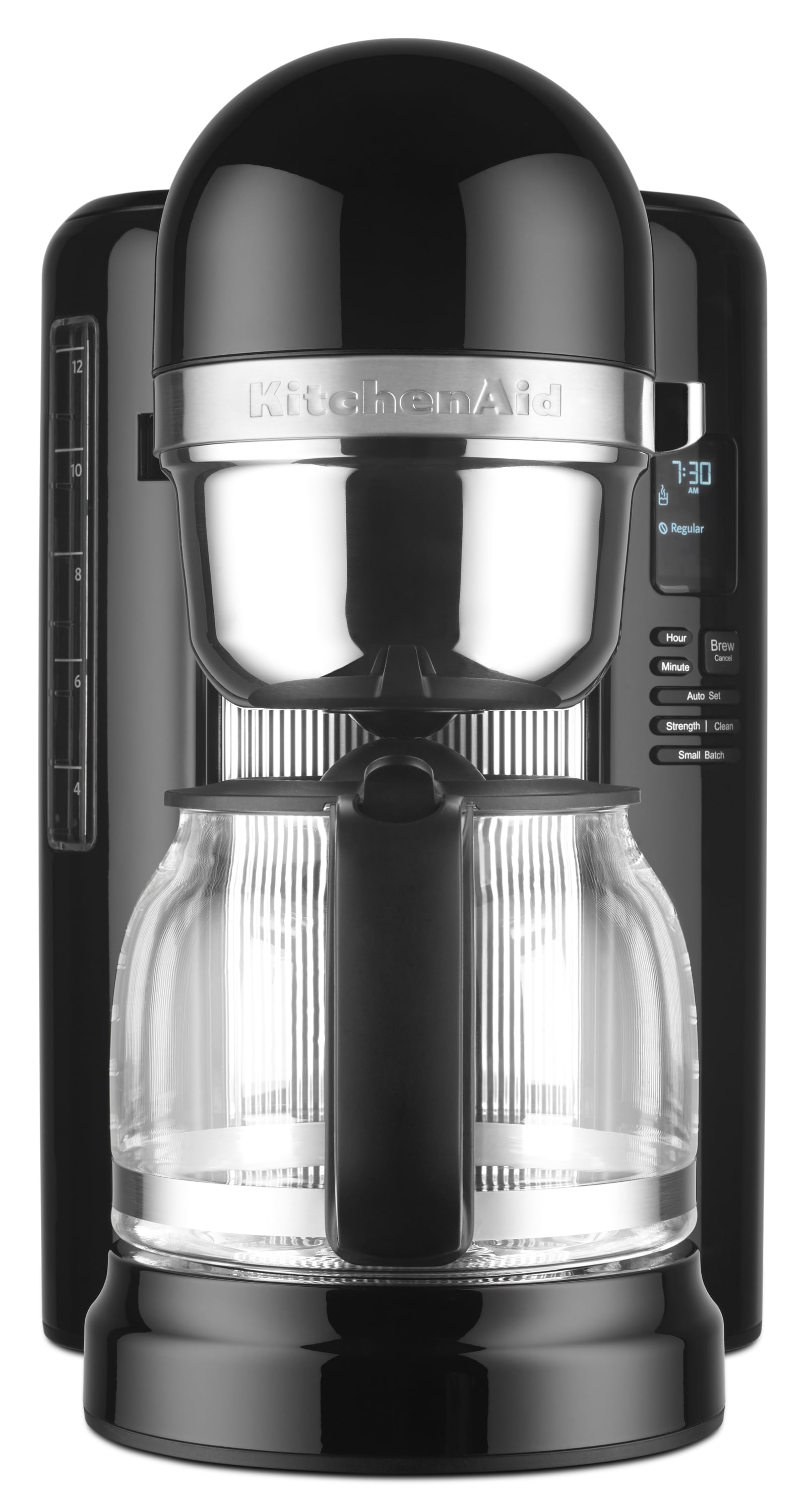 KitchenAid 12 Cup Drip Coffee Maker with Spiral Showerhead Black Onyx