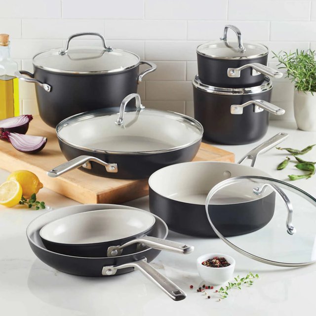 KitchenAid 12piece Hard Anodized Ceramic NonStick Cookware Set