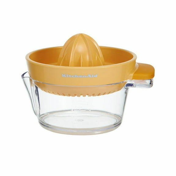KitchenAid Plastic Manual Lemon Citrus Fruit Squeezer and Juicer, Tangerine