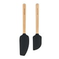 thumbnail image 1 of KitchenAid 2-Piece Silicone Mixing Spatula and Scraper Set for Cooking, Black, 1 of 10