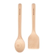 KitchenAid 2-Piece Wooden Kitchen Cooking Utensils Set, Beech Wood