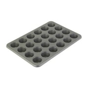 KitchenAid 24-Cup Aluminized Steel Nonstick Mini Cupcake Pan and Muffin Tin, Contour Silver