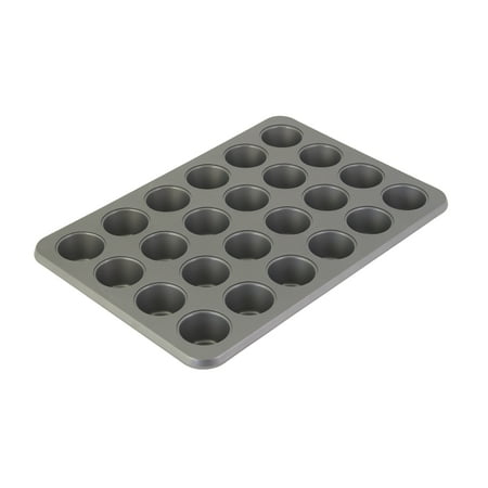 KitchenAid 24-Cup Aluminized Steel Nonstick Mini Cupcake Pan and Muffin Tin, Contour Silver