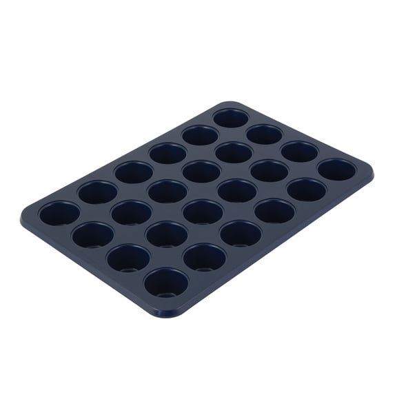 KitchenAid 24-Cup Aluminized Steel Nonstick Mini Cupcake Pan and Muffin Tin, Ink Blue