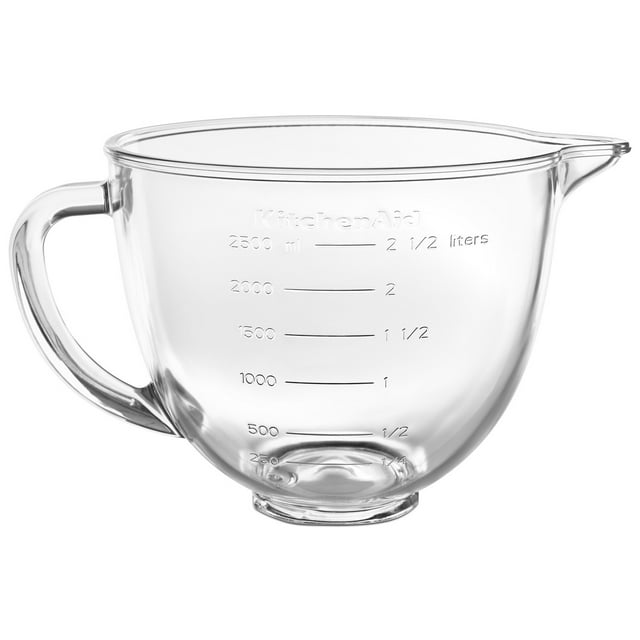 KitchenAid 3.5 Quart Tilt-Head Glass Bowl, Clear, KSM35GB