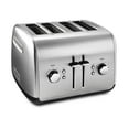 thumbnail image 1 of KitchenAid 4-Slice Toaster with Manual High-Lift Lever, Brushed Stainless Steel, KMT4115, 1 of 6