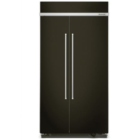 KitchenAid - 25.5 Cu. Ft. Side-by-Side Refrigerator with Under-Shelf Prep Zone - Black Stainless Steel with PrintShield Finish