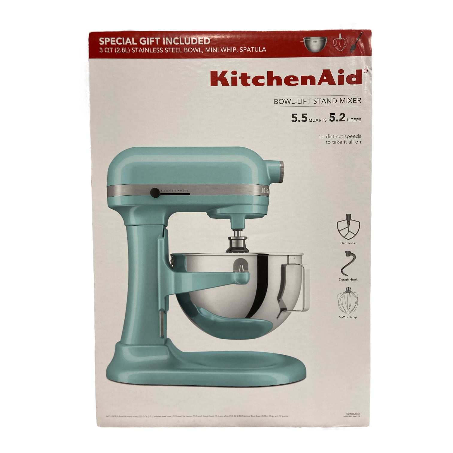 Stainless Steel Dough Hook Attachment for KitchenAid 5 & 6-Quart Bowl-Lift Mixer