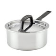 thumbnail image 1 of KitchenAid 5-Ply Clad 1.5 Quart Stainless Steel Induction Sauce Pan with Lid, Dishwasher Safe, Metal Utensil, Broiler and Oven Safe to 500°F, Polished Stainless Steel, 1 of 1