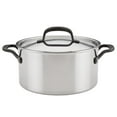 thumbnail image 1 of KitchenAid 5-Ply Clad 6 Quart Stainless Steel Induction Stockpot with Lid, Dishwasher Safe, Metal Utensil, Broiler and Oven Safe to 500°F, Polished Stainless Steel, 1 of 4