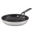 thumbnail image 1 of KitchenAid 5-Ply Clad 8.25 Inch Stainless Steel Nonstick Induction Frying Pan, Dishwasher Safe and Oven Safe to 500°F, Polished Stainless Steel, 1 of 7