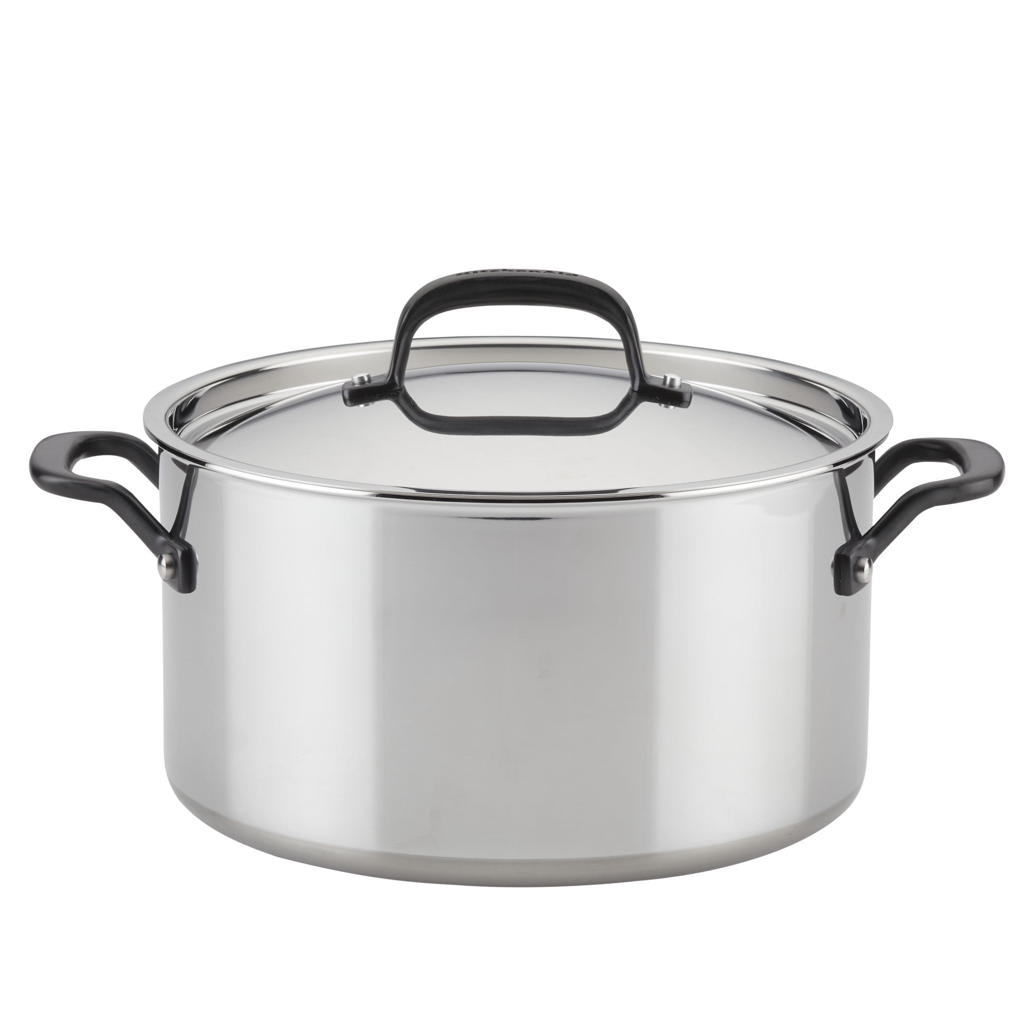 KitchenAid 5-Ply Clad 8 Quart Stainless Steel Stockpot with Lid