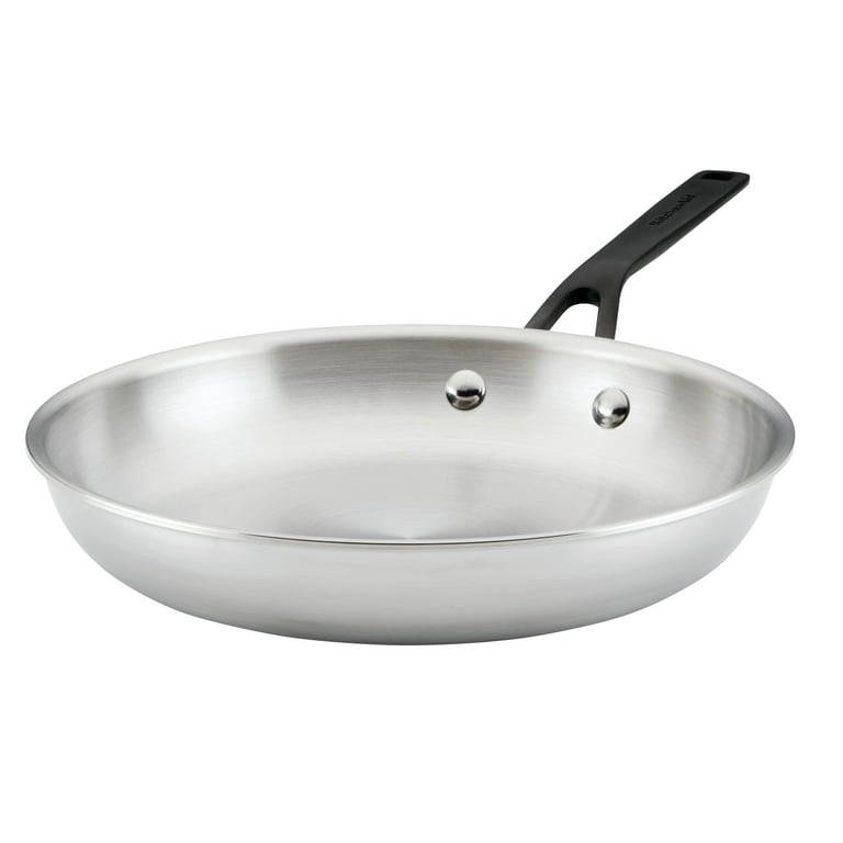 KitchenAid 5 Ply Clad Stainless Steel Frying Pan, 10 inch, Polished  Stainless Steel