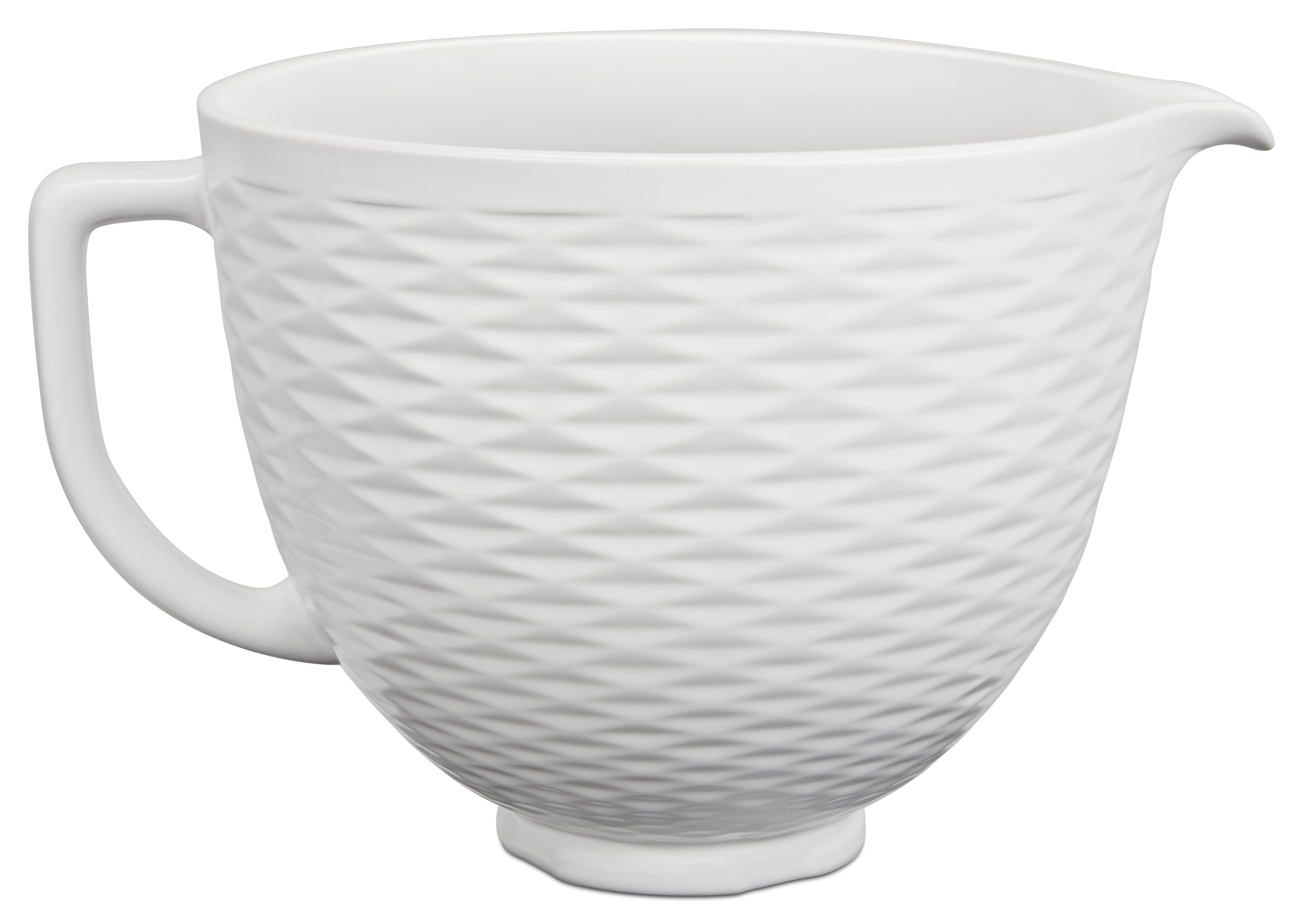 KitchenAid 5 Quart White Mermaid Lace Ceramic Bowl KSM2CB5TWM