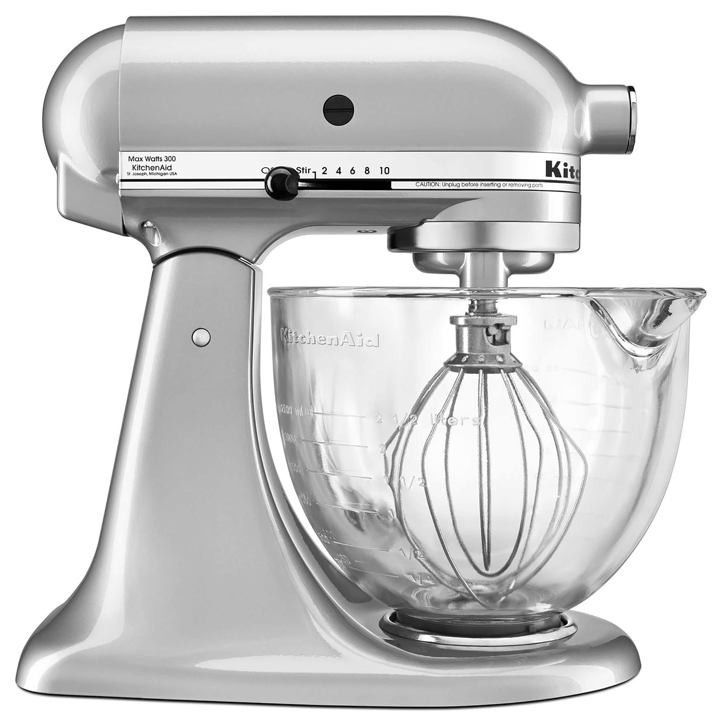 Lawenme Mixer Glass Bowl Cover for KitchenAid k5gb 5 Quart Tilt-Head Stand Mixer, Splash Guard with Add Ingredient Opening, Glass Bowl Lid to